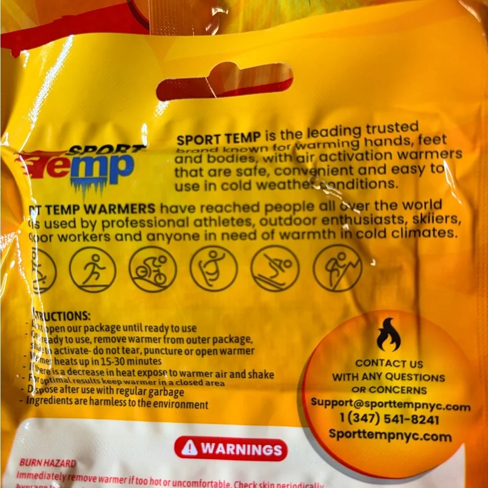 NWT Hand Warmers - Orange 12 packages brand new